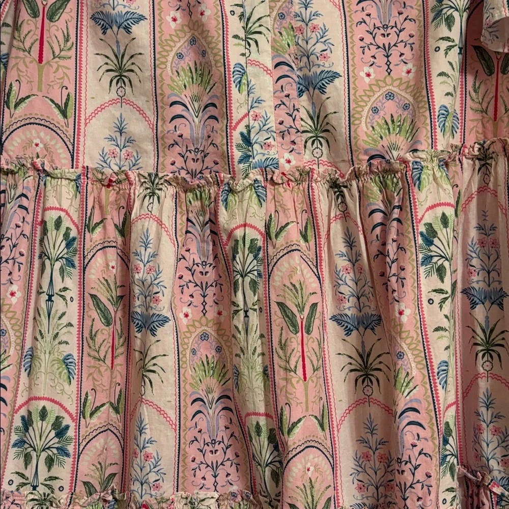 Crown & Ivy Pink and Blue Patterned Babydoll Dress - Picture 3 of 8